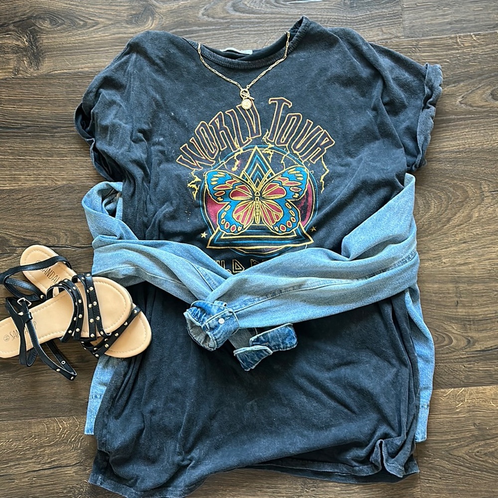 Caution to the wind concert T-shirt dress